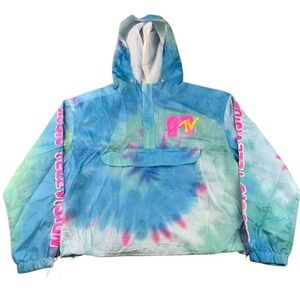 MTV Tie-Dye Hooded Jacket - Blue and Green